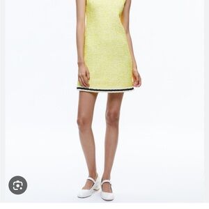 Alice + Olivia Yellow Coley Mini Dress NWT
